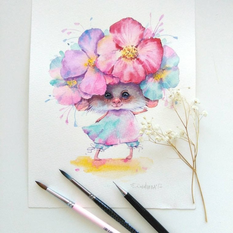 Классные рисунки акварелью