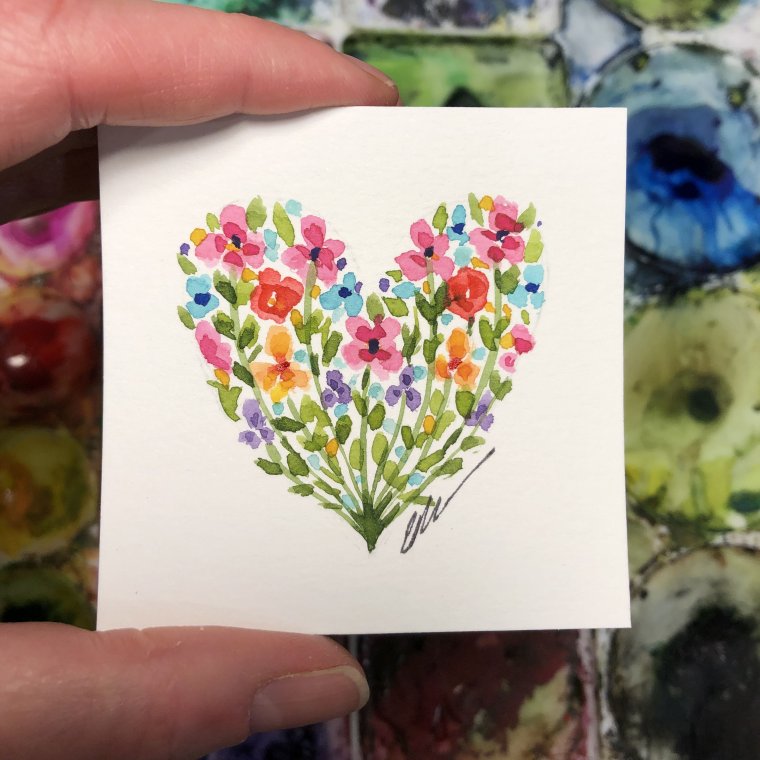 Открытки акварелью