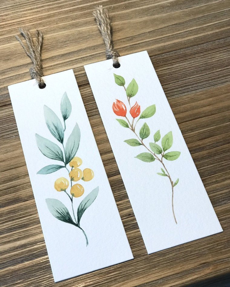 Закладки для книг акварелью