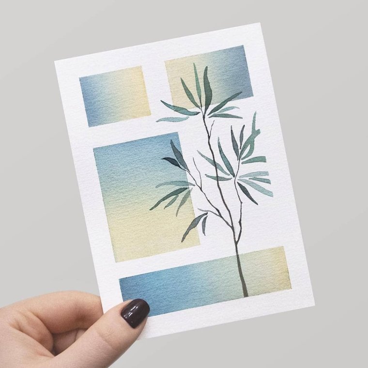 Рисование акварелью Минимализм