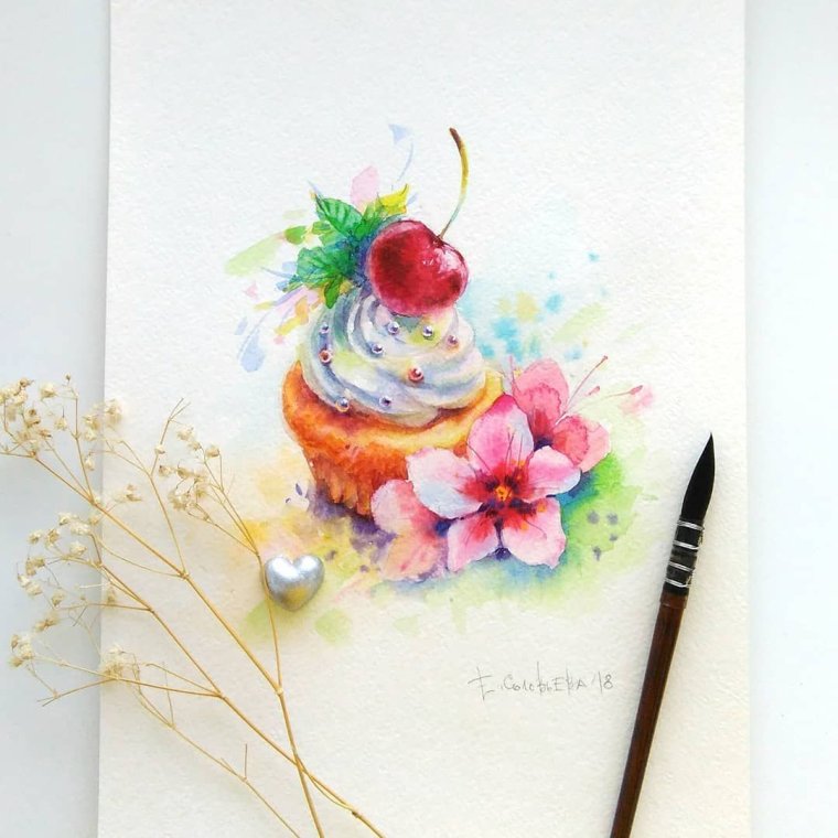 Открытки в акварельной технике