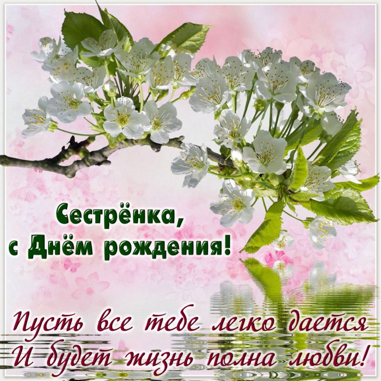 Похдравить сестру с днём рождения