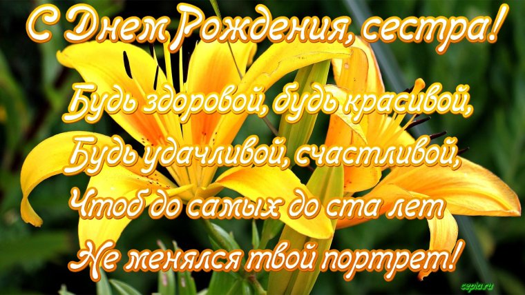 С днём рождения сестрёнка