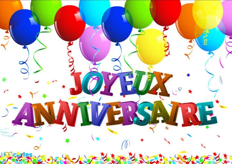 С днём рождения на французском языке