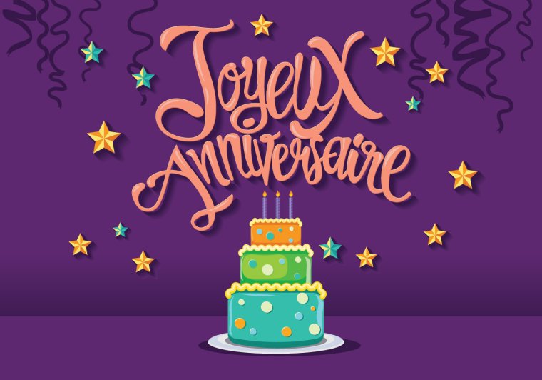 Bon anniversaire открытки