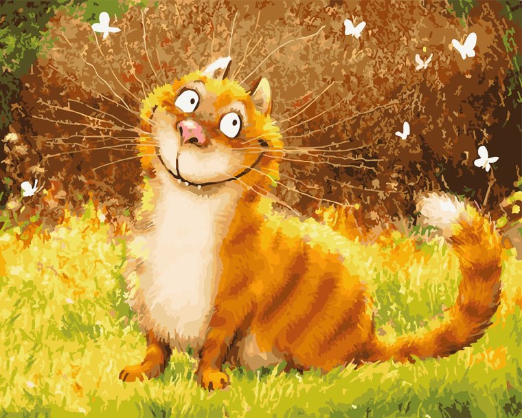 Радостный кот