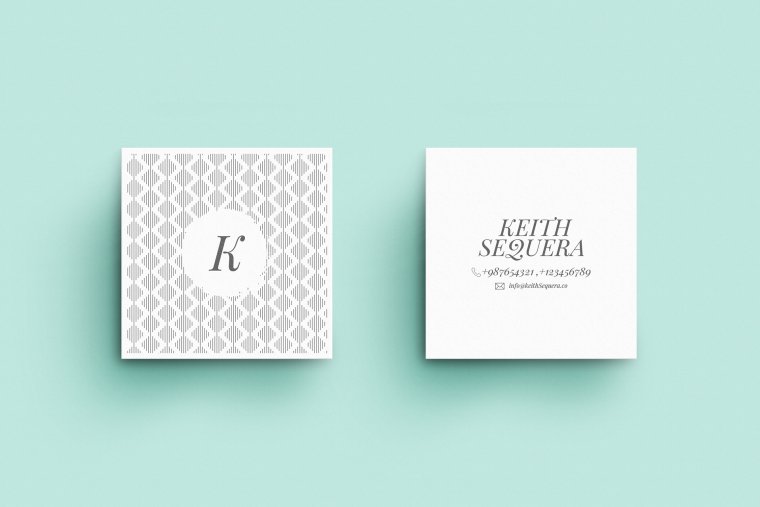 Mockup открытка квадратная