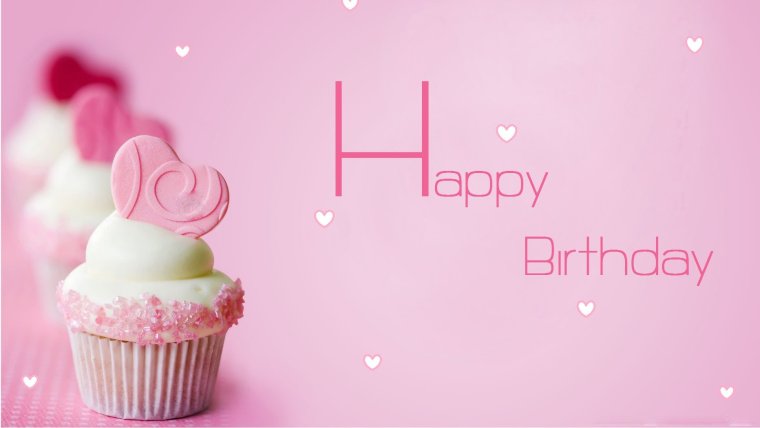 С днём рождения девушке