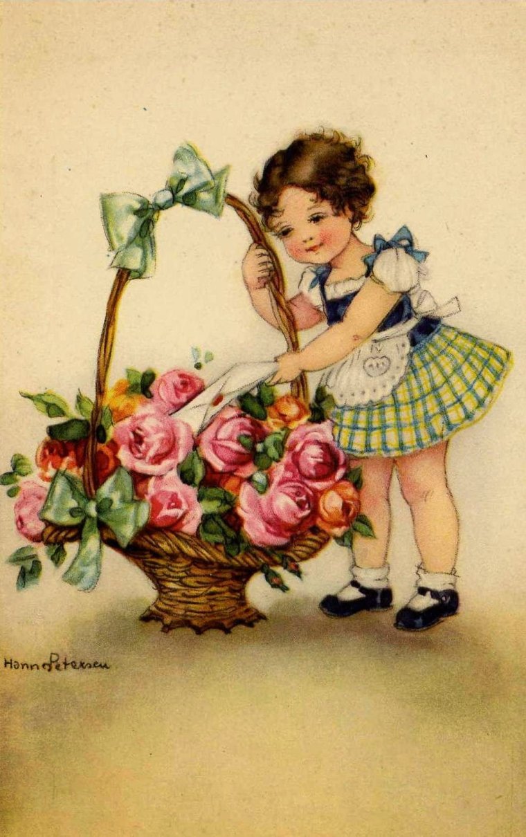 Винтажная открытка учителю