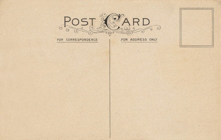 Винтажная открытка оборот