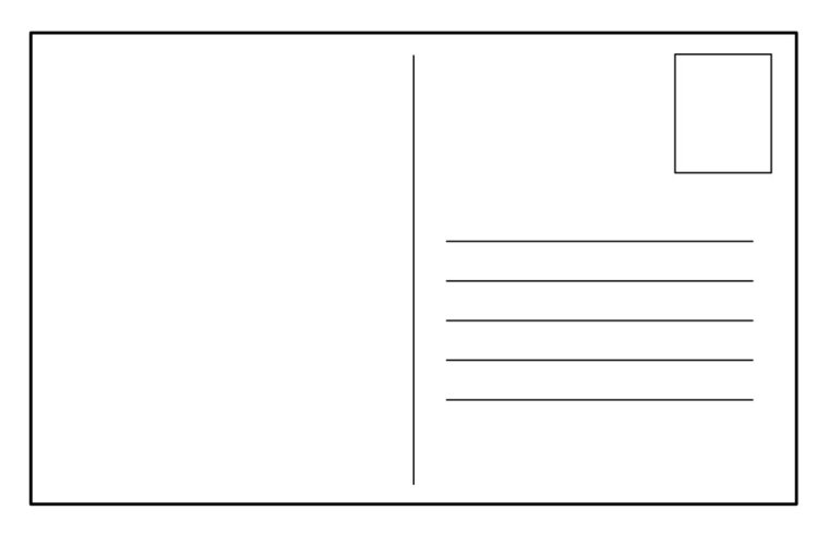 Почтовая открытка сзади