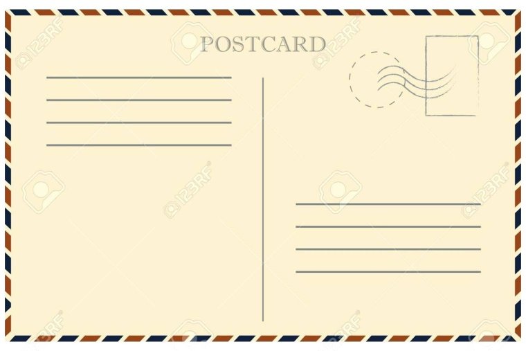 Почтовая открытка вектор