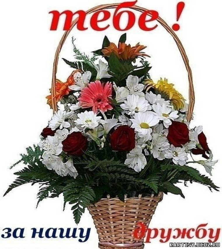 Корзины цветов с надписью