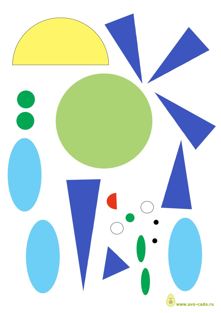 Аппликация из геометрических фигур