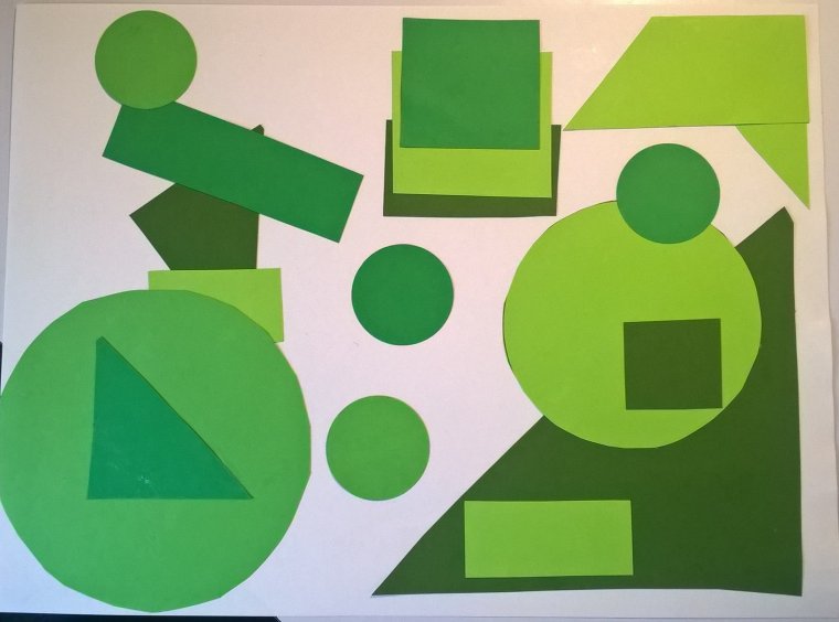 Аппликация из геометрических фигу