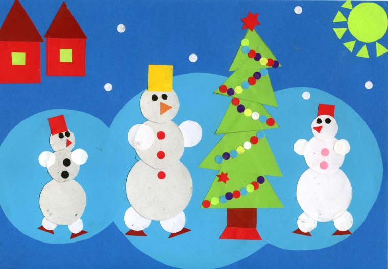 Составление композиции из геометрических фигур