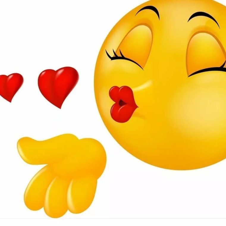 Смайлик поцелуй блондинки