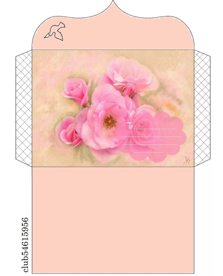 Подарочный конверт печать