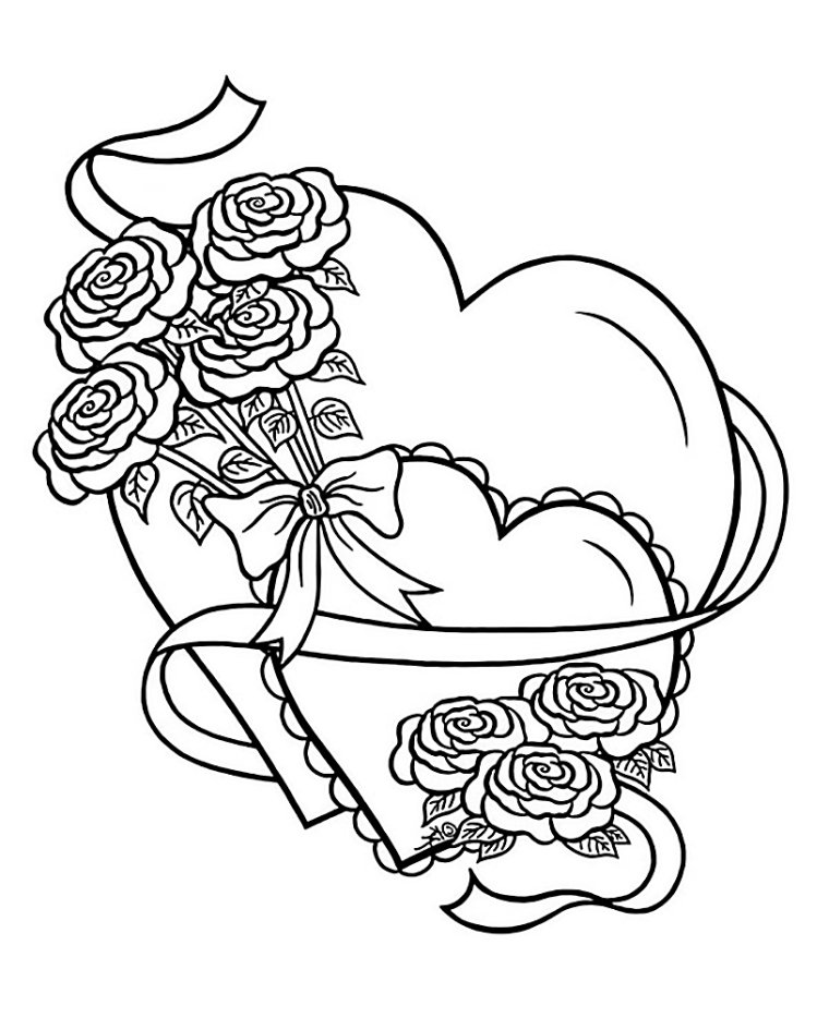 Раскраска сердечко