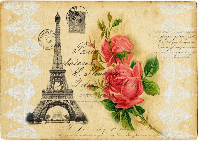 Декупаж Париж