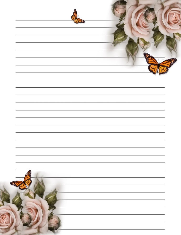 Красивый лист для письма