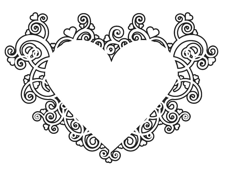 Раскраска сердечко