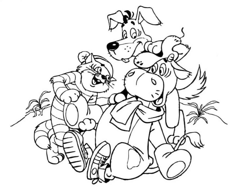 Крошка енот. Раскраска