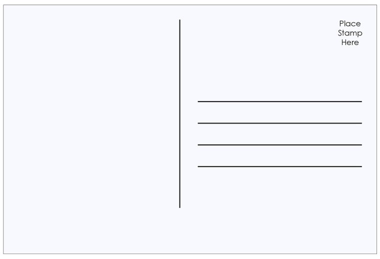 Оборотная сторона открытки
