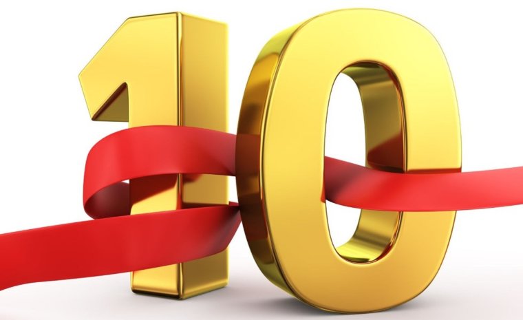 С юбилеем 10 лет