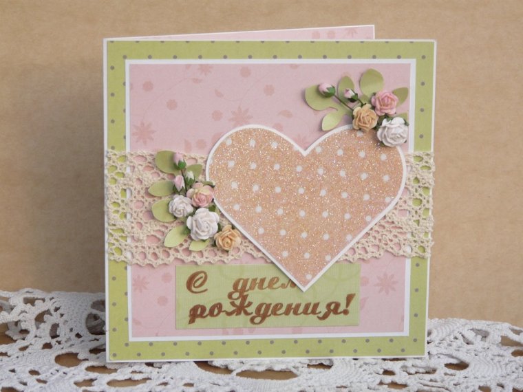 Скрапбукинг открытки с днем рождения