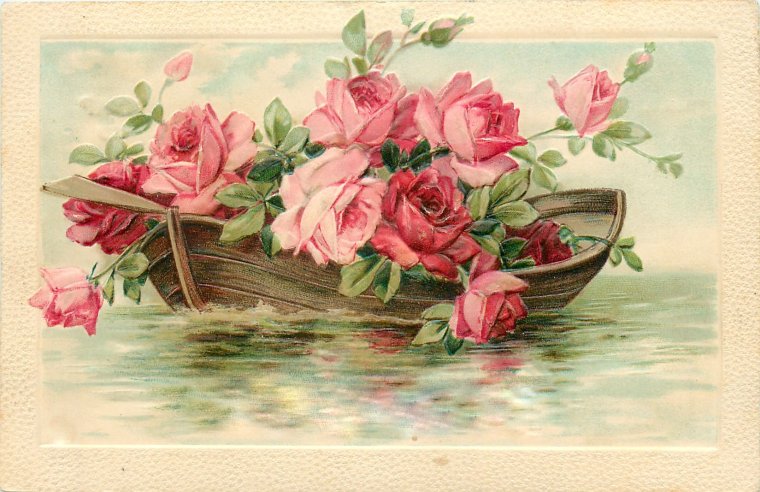 Винтажная открытка с днем рождения