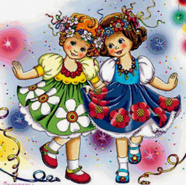 Открытки с днём рождения двойняшек девочек