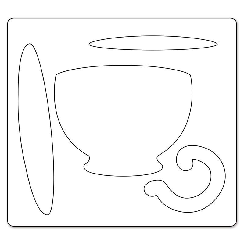 Шаблон кофейной чашки из бумаги