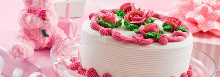 Открытки с днём рождения с тортом