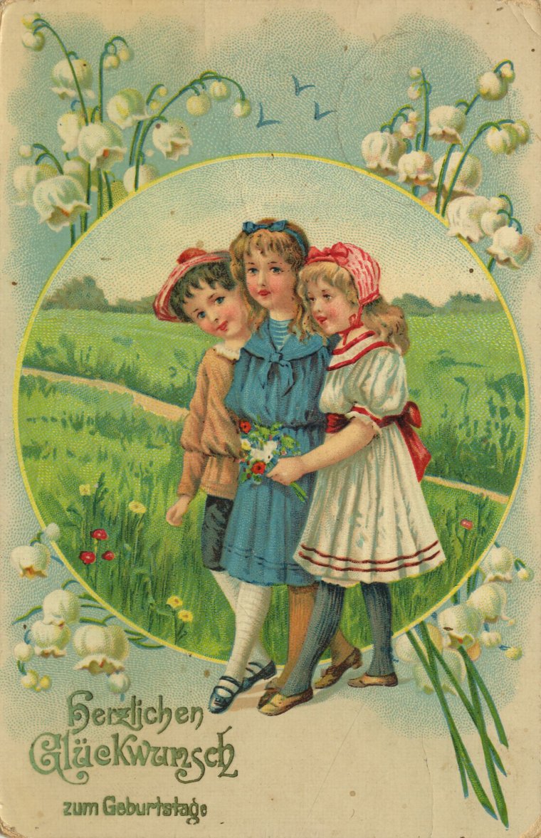 Старинные немецкие открытки с детьми