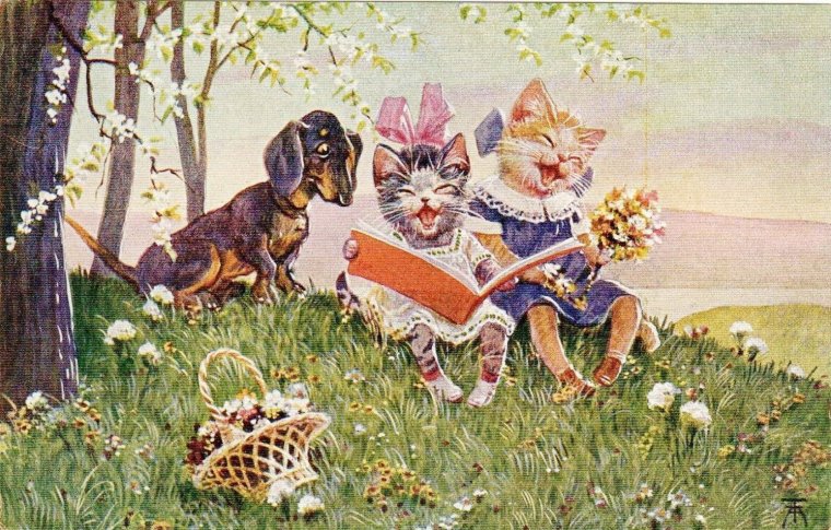 Католическая Пасха старинные открытки