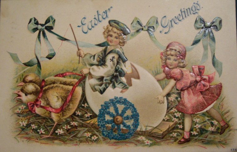 Открытки с немецкой Пасхой