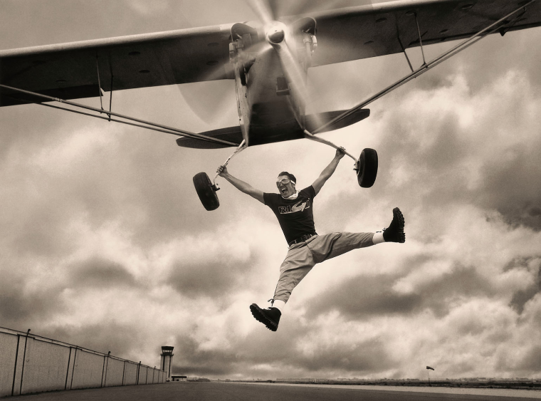 Шарж парашютист