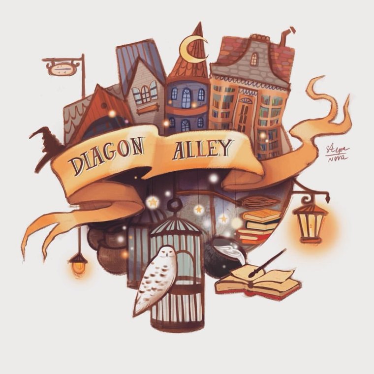 Diagon Alley иллюстрации