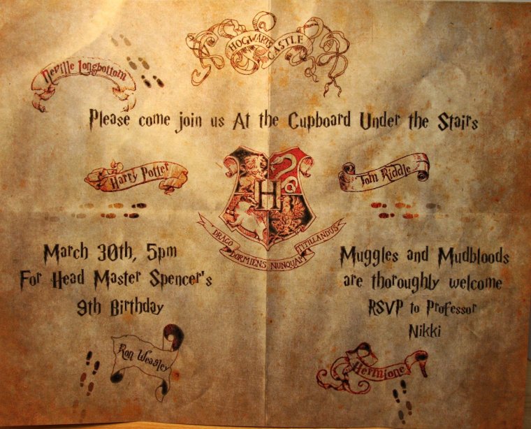 Листы из книги Гарри Поттер