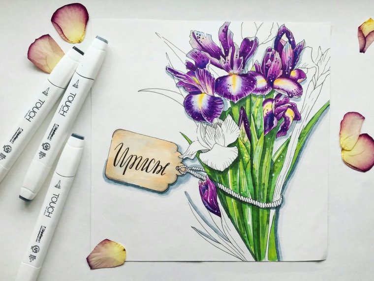 Скетчи маркерами