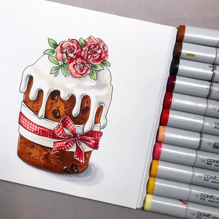 Рисование маркерами для скетчинга