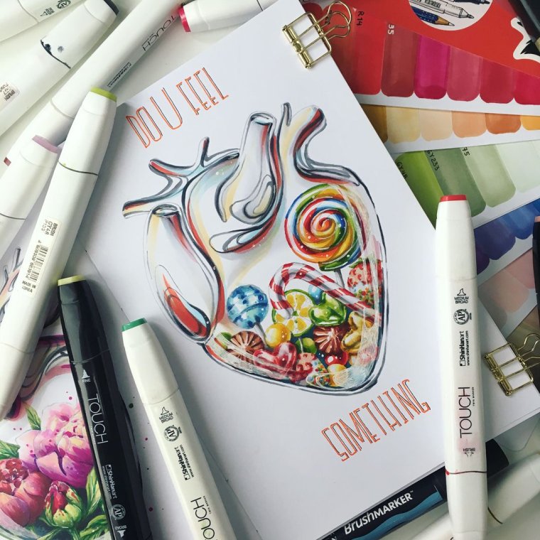 Идеи для рисования маркерами