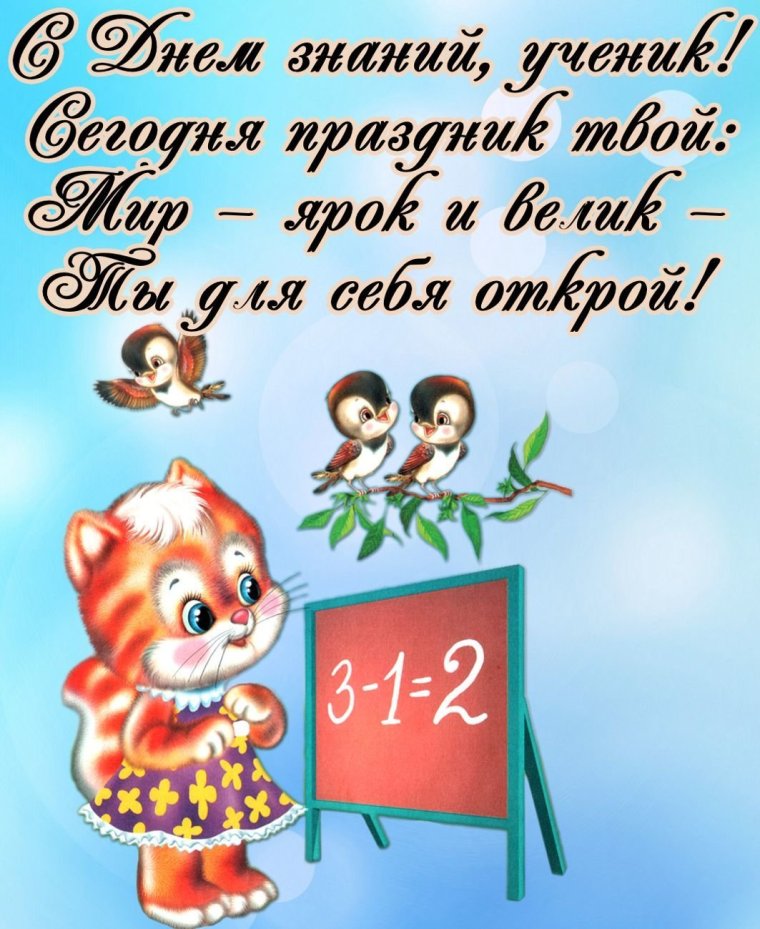 Поздравление первокласснику