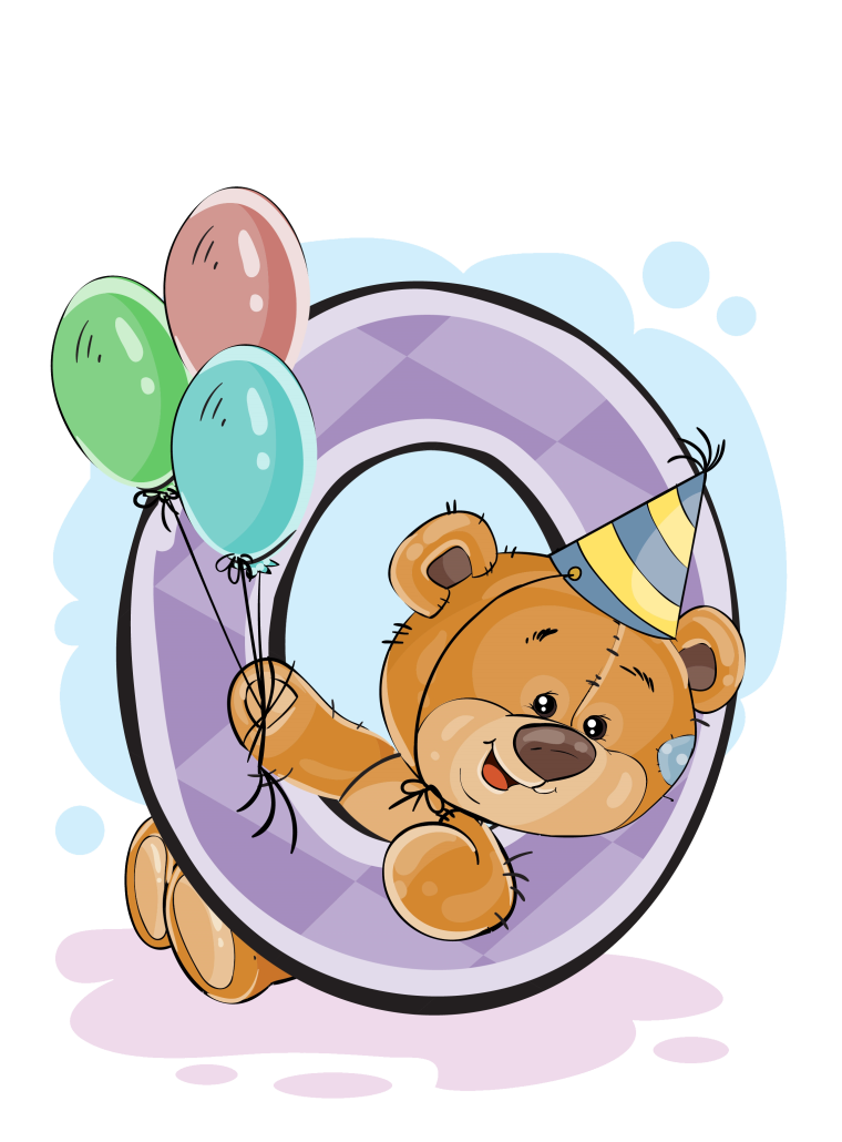 Мишка с цифрой