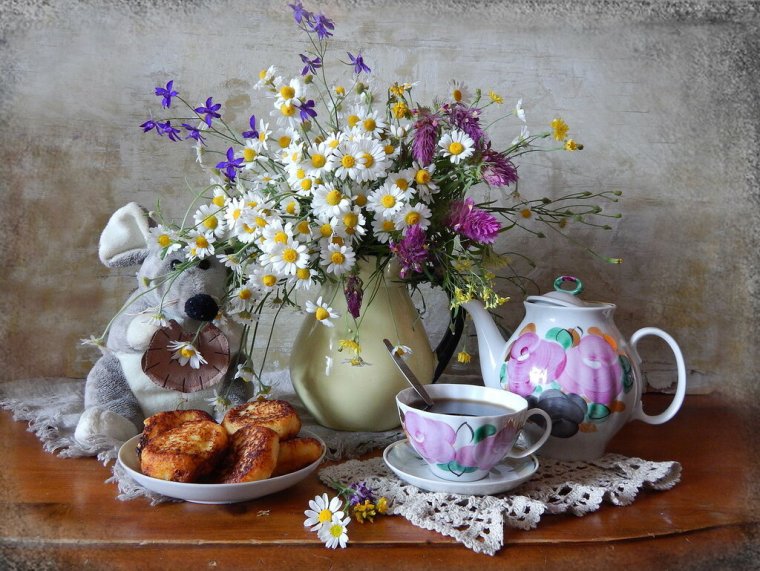 Красивый натюрморт с добрым утром