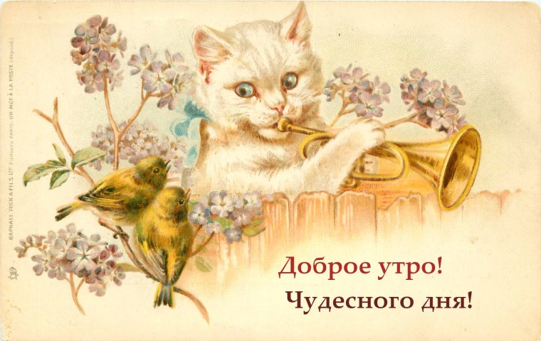 Винтажные коты для декупажа