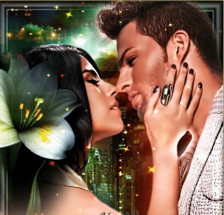 Мужчина и женщина любовь мерцающие