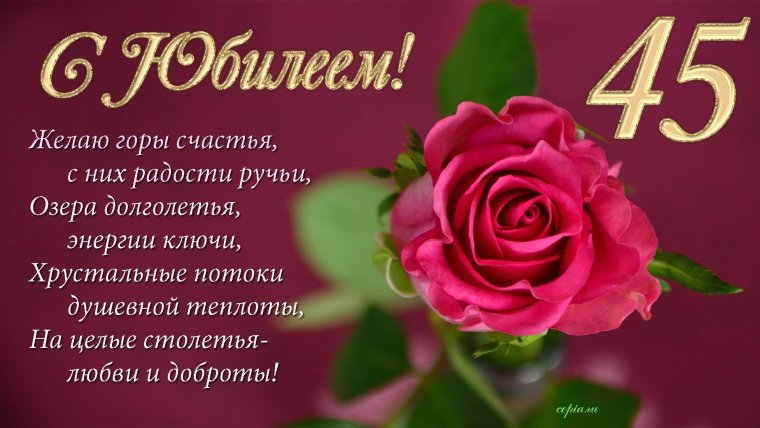 Поздравление сына с 45 летием