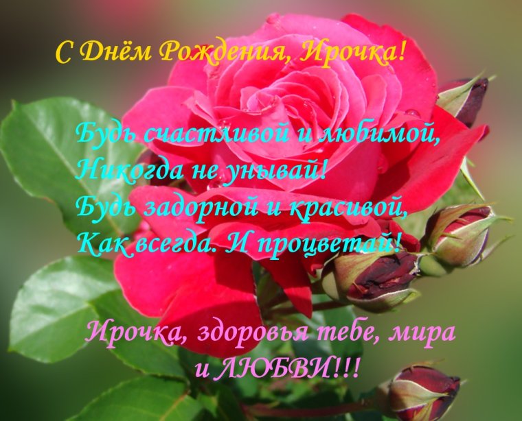 С днём рождения Ирина красивые поздравления